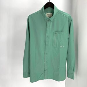 GILLS green long sleeve shirt top button front fishing shirt sz L mens